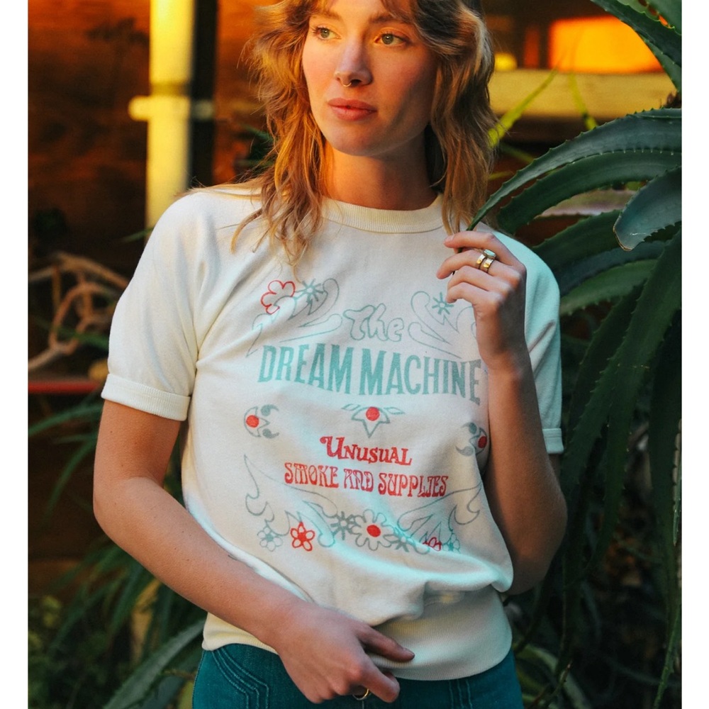 Stoned Immaculate Cream Graphic Tee - The Dream Machine Reglan